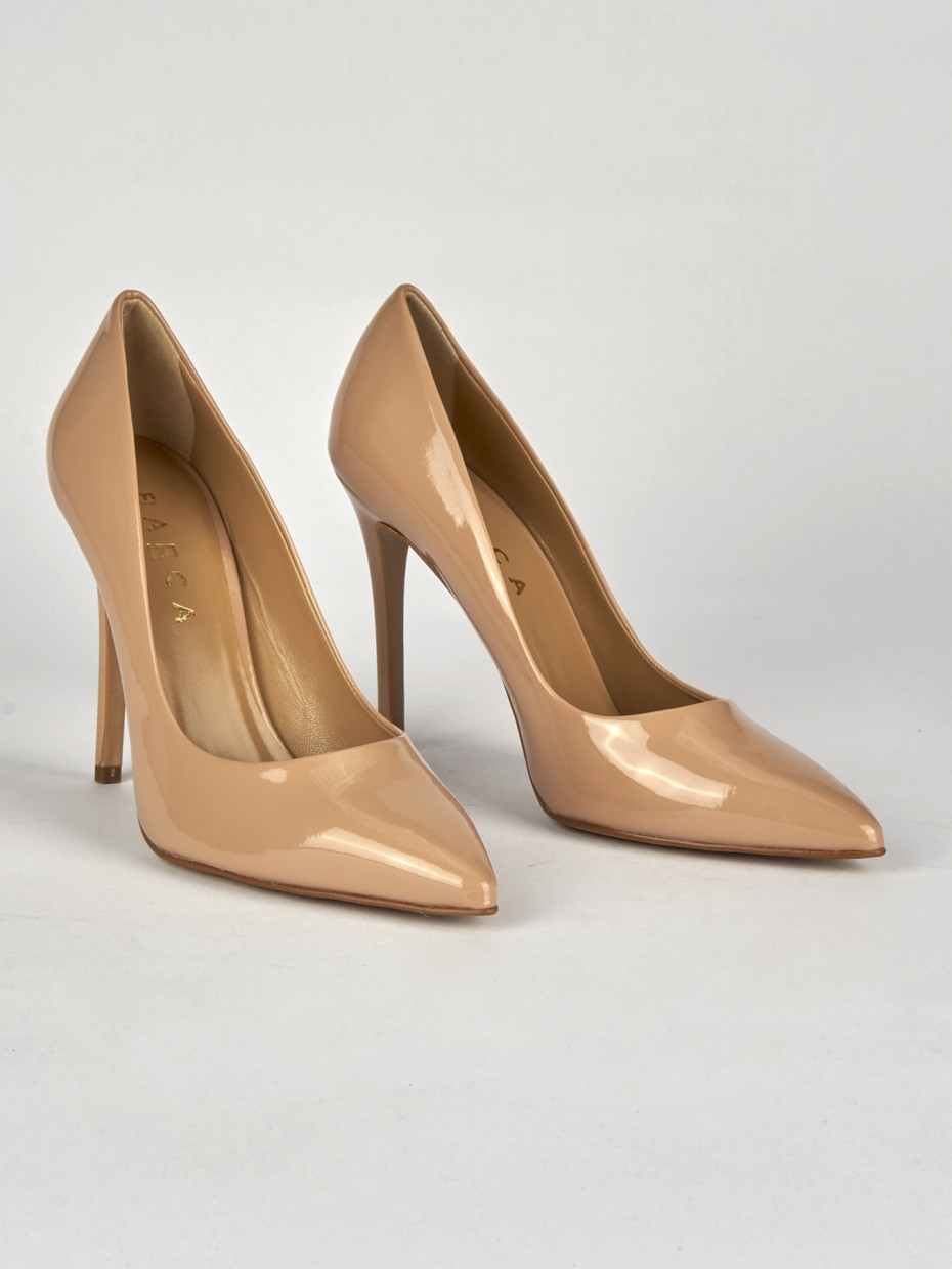 Decolte' tacco 11 cm rosa vernice