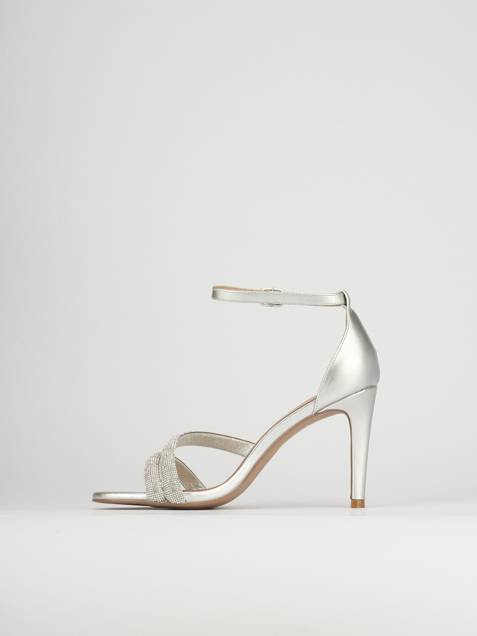 Sandali argento outlet tacco 8