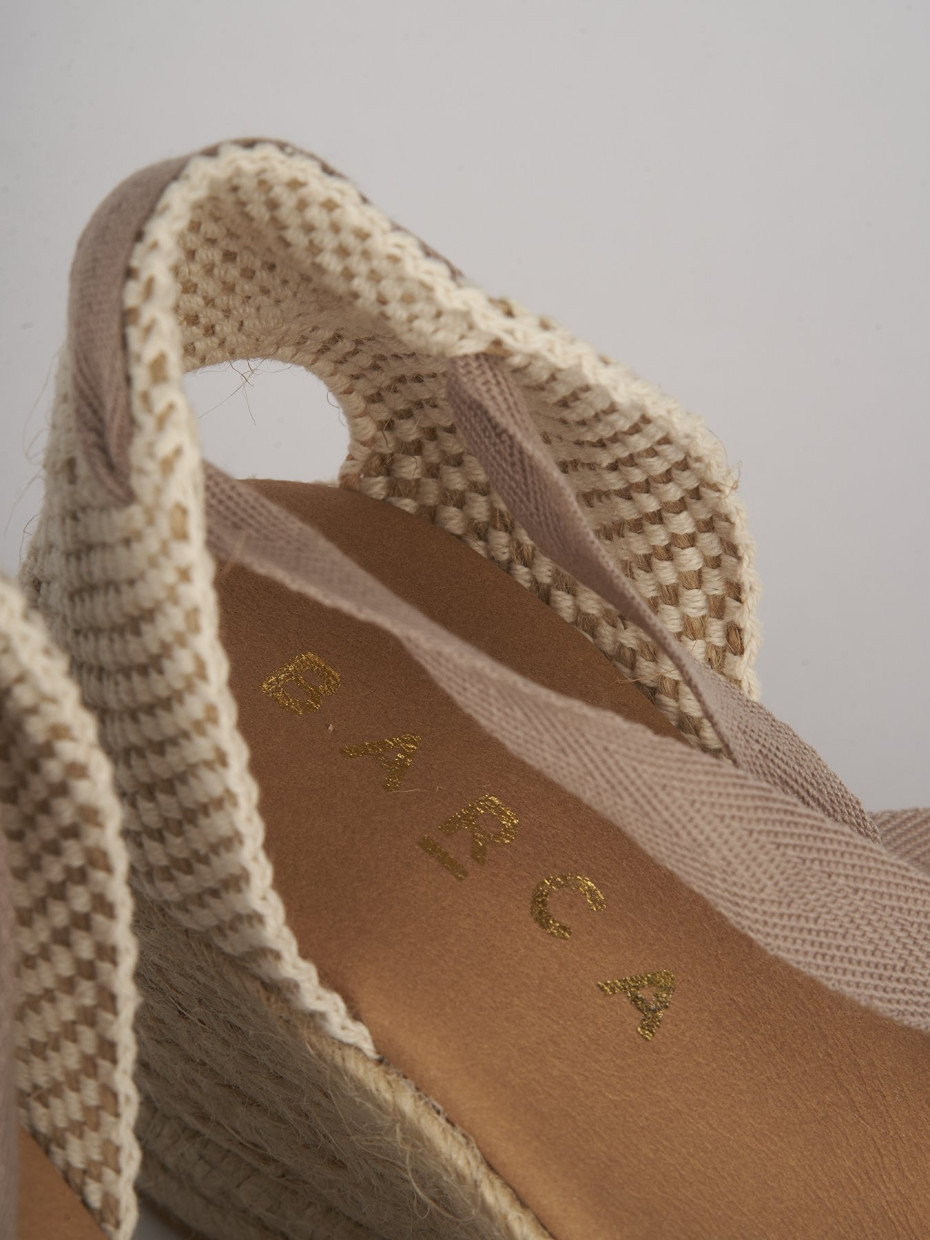 Espadrillas heel 5 cm beige chamois