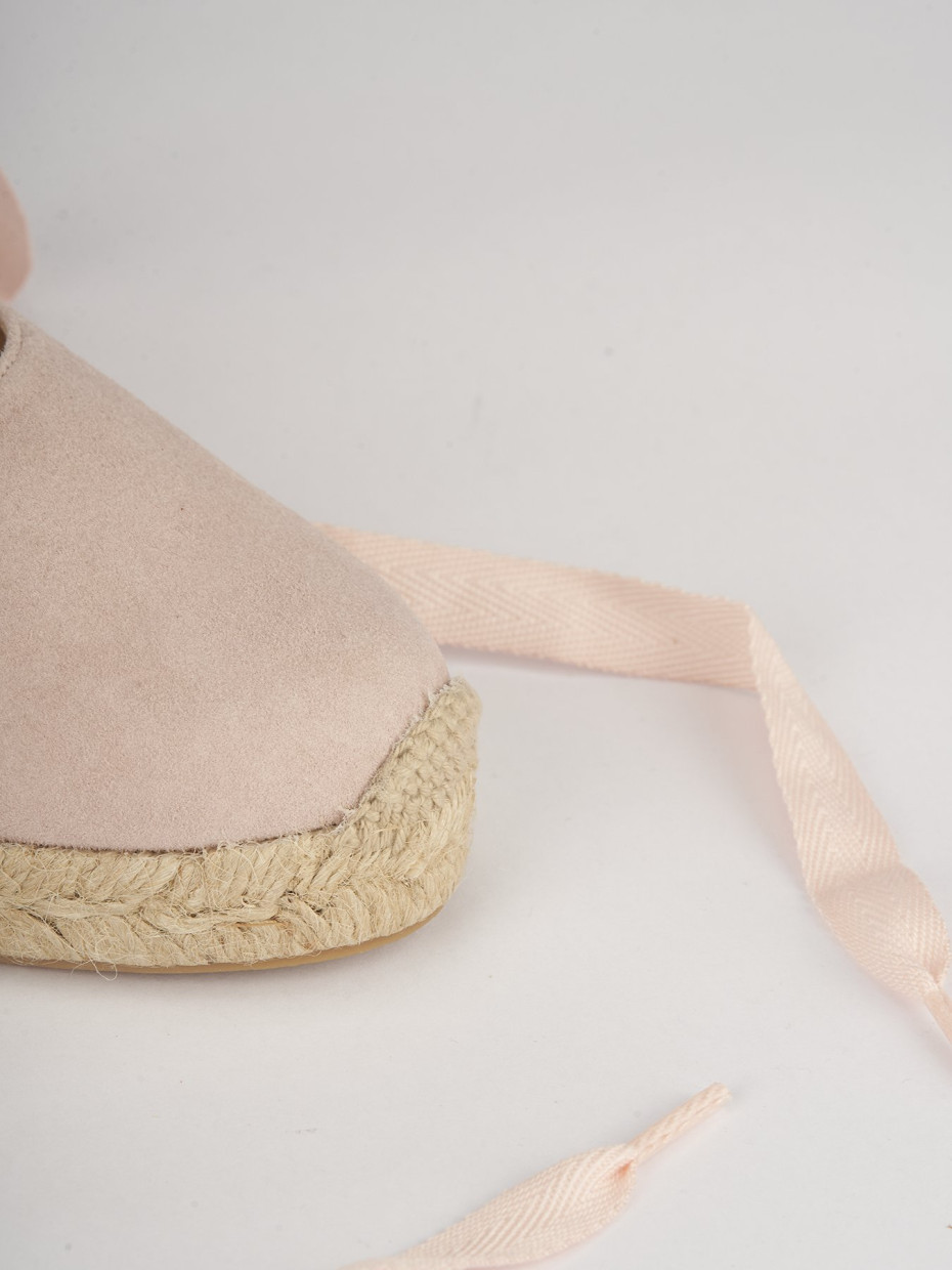 Espadrillas heel 5 cm pink chamois