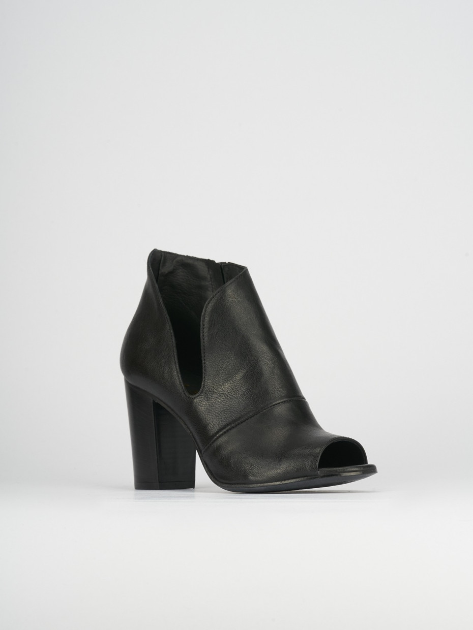 Sandali tacco 9cm pelle nero
