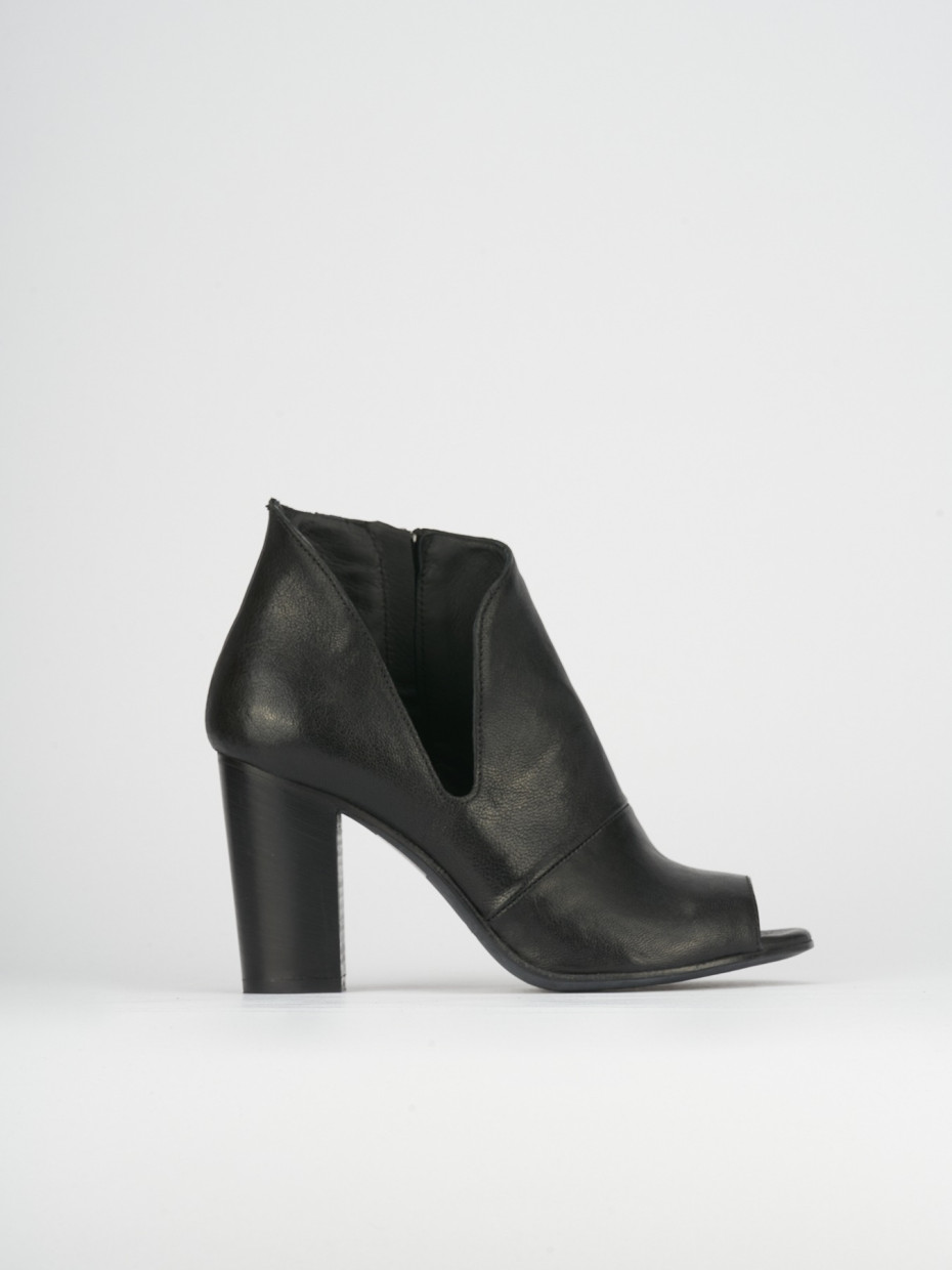 Sandali tacco 9cm pelle nero