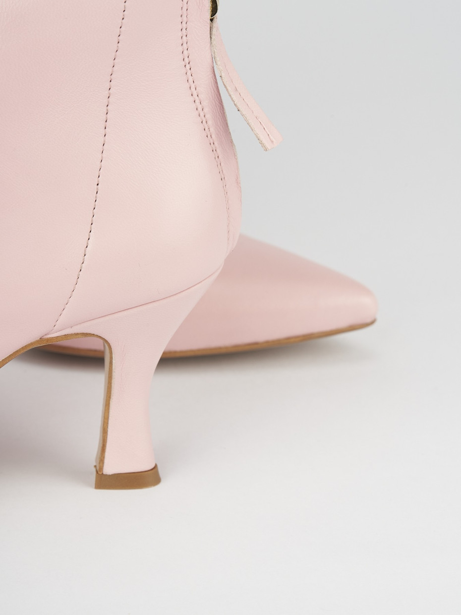 Tronchetto tacco 5 cm rosa pelle