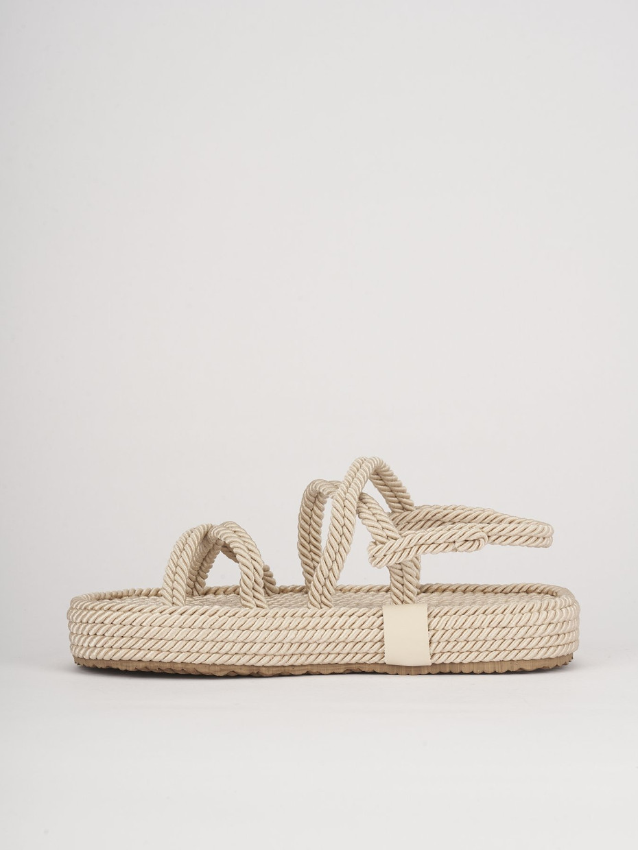 Sandali tacco 3cm pelle beige