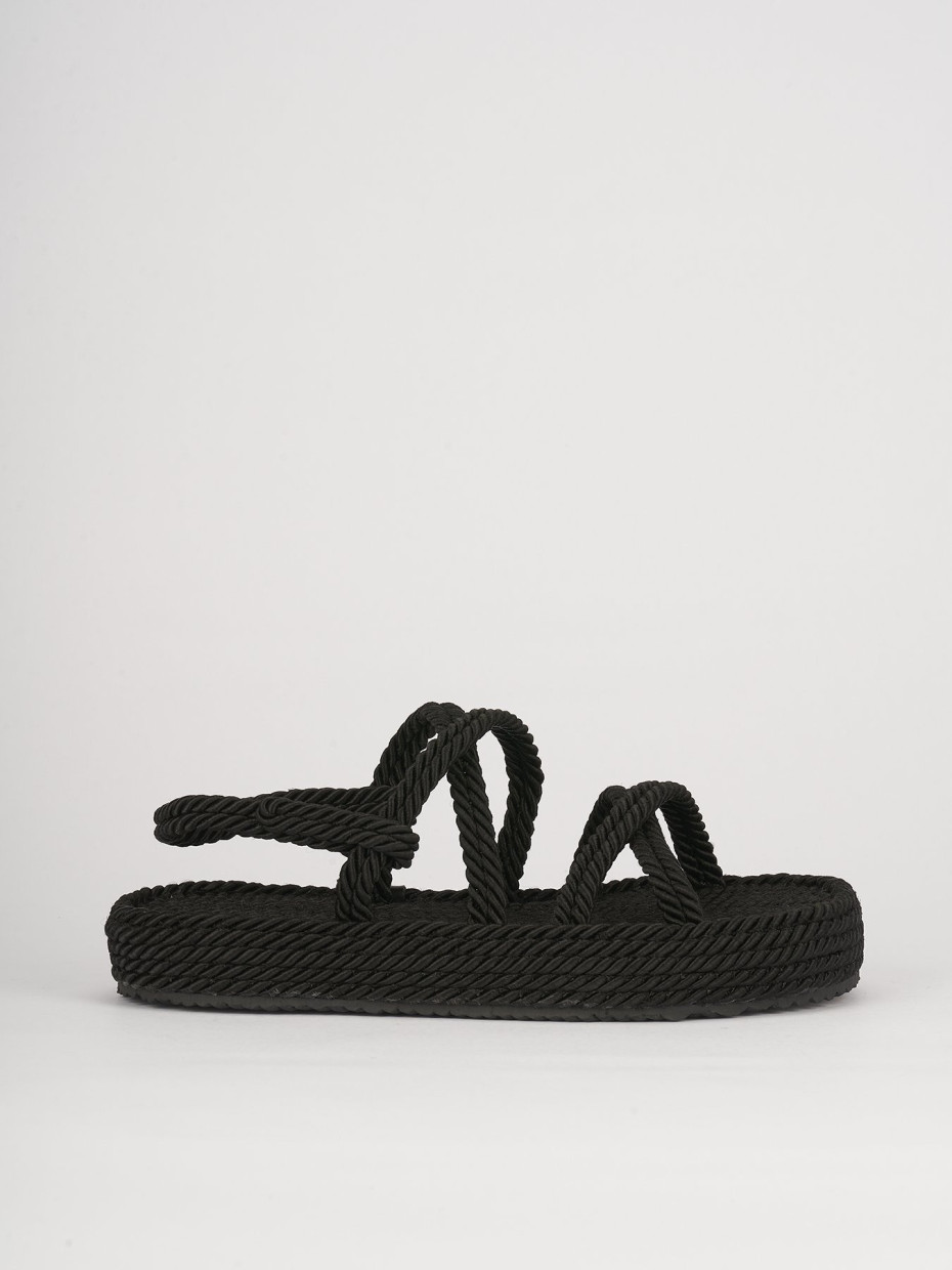 Sandali tacco 3cm pelle nero