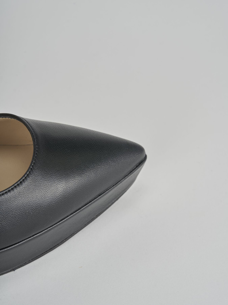Décolleté e slingback tacco 11cm pelle nero
