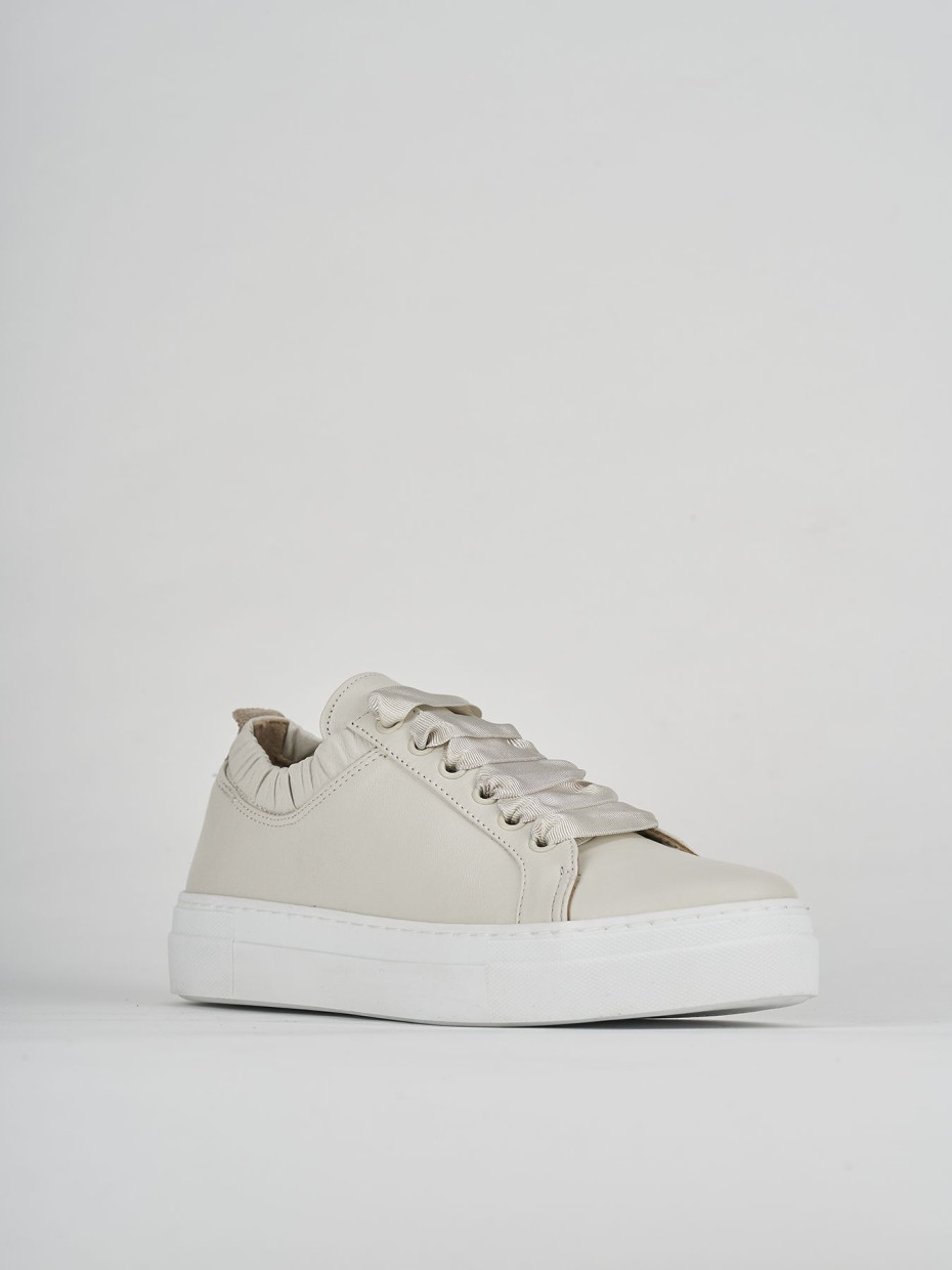 Sneakers pelle beige