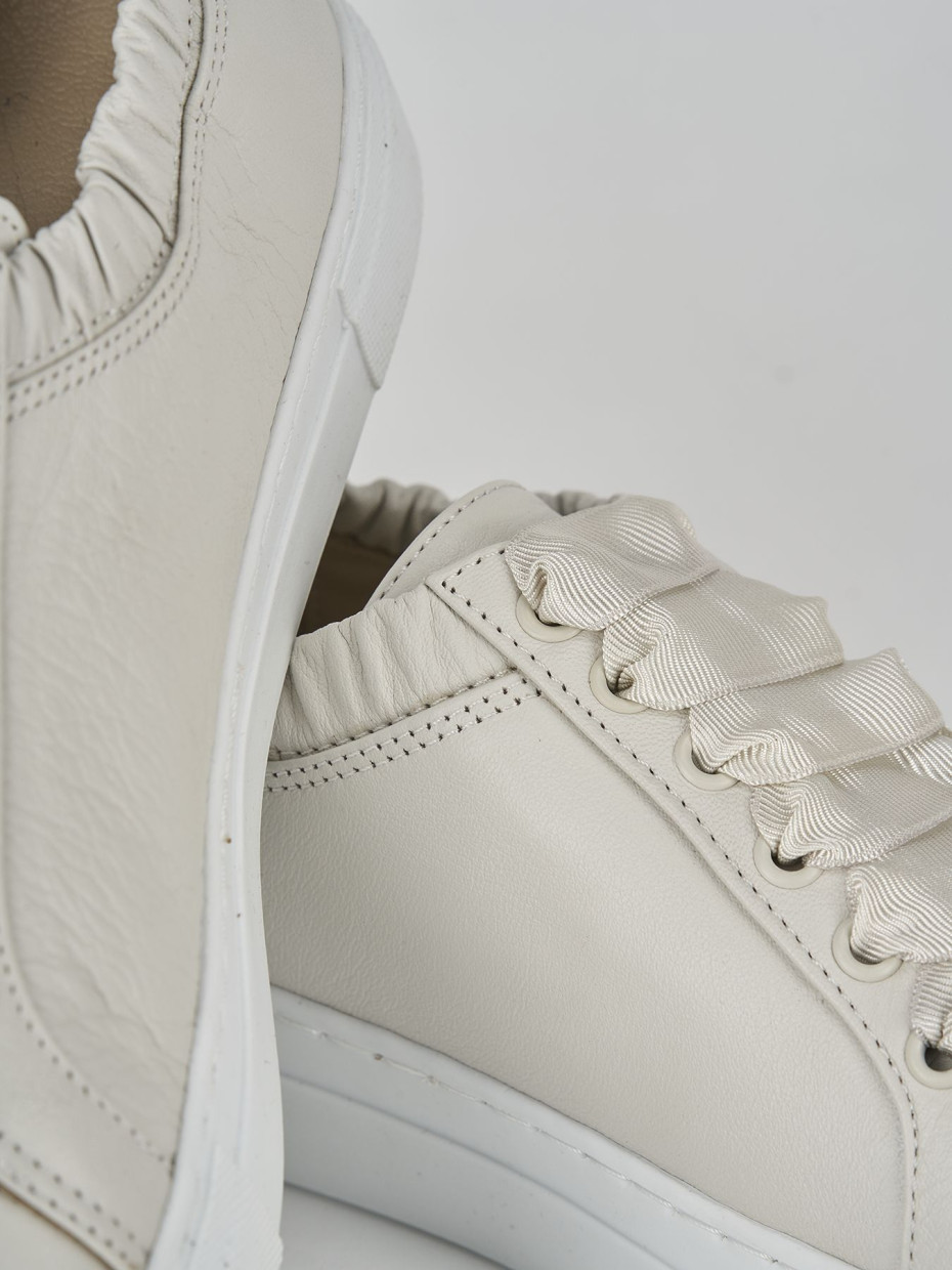 Sneakers woman beige leather Barca Stores