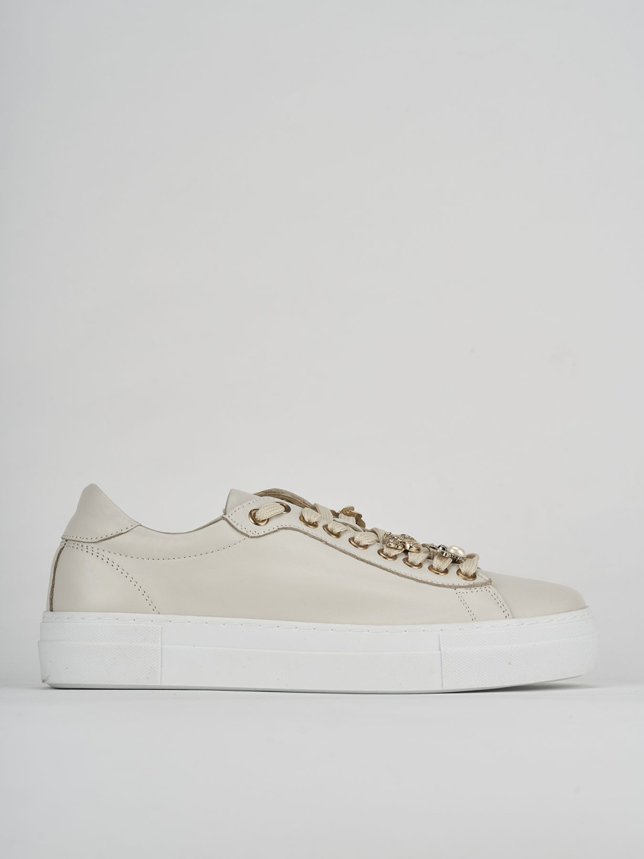Sneakers pelle beige