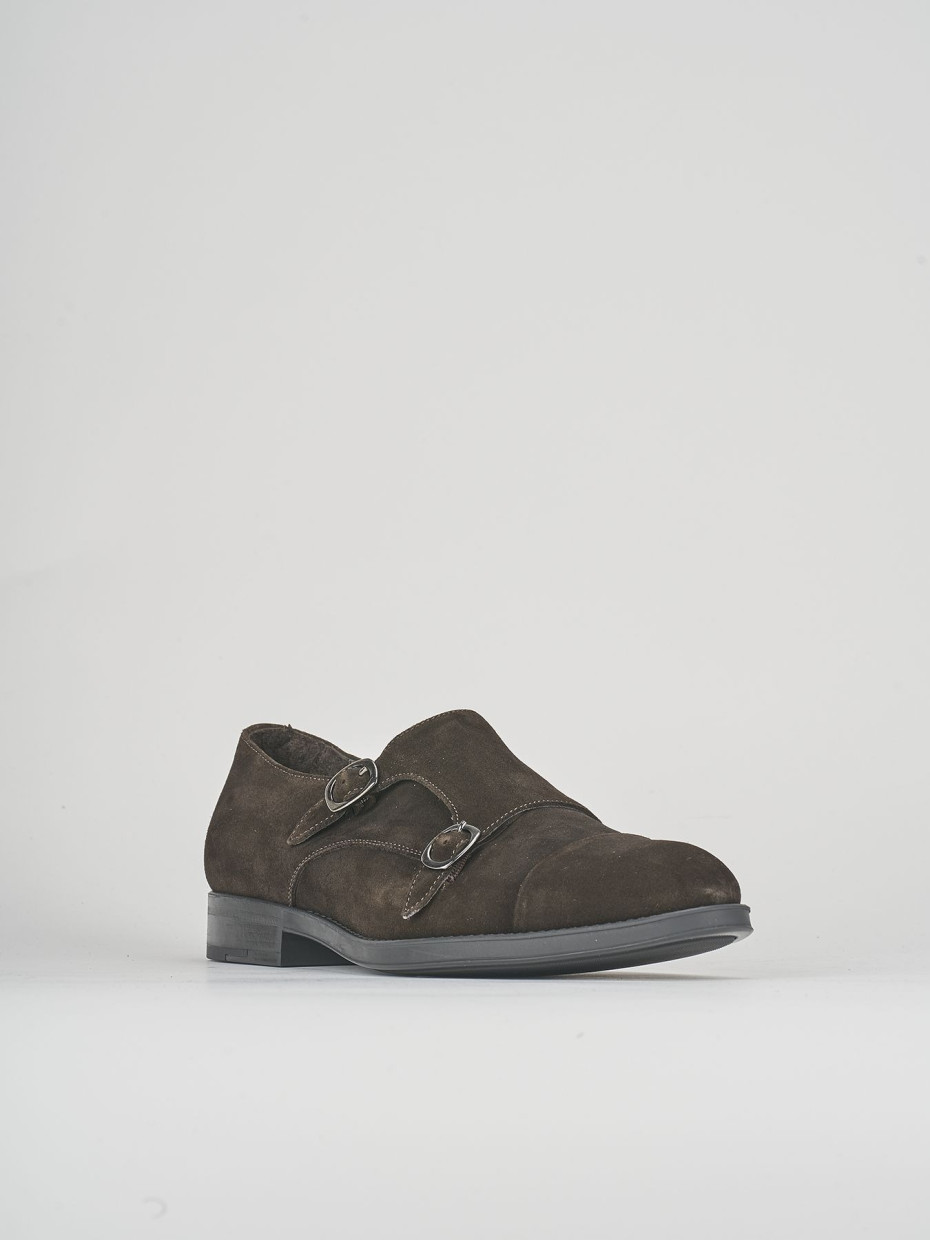 Lace-up shoes dark brown suede