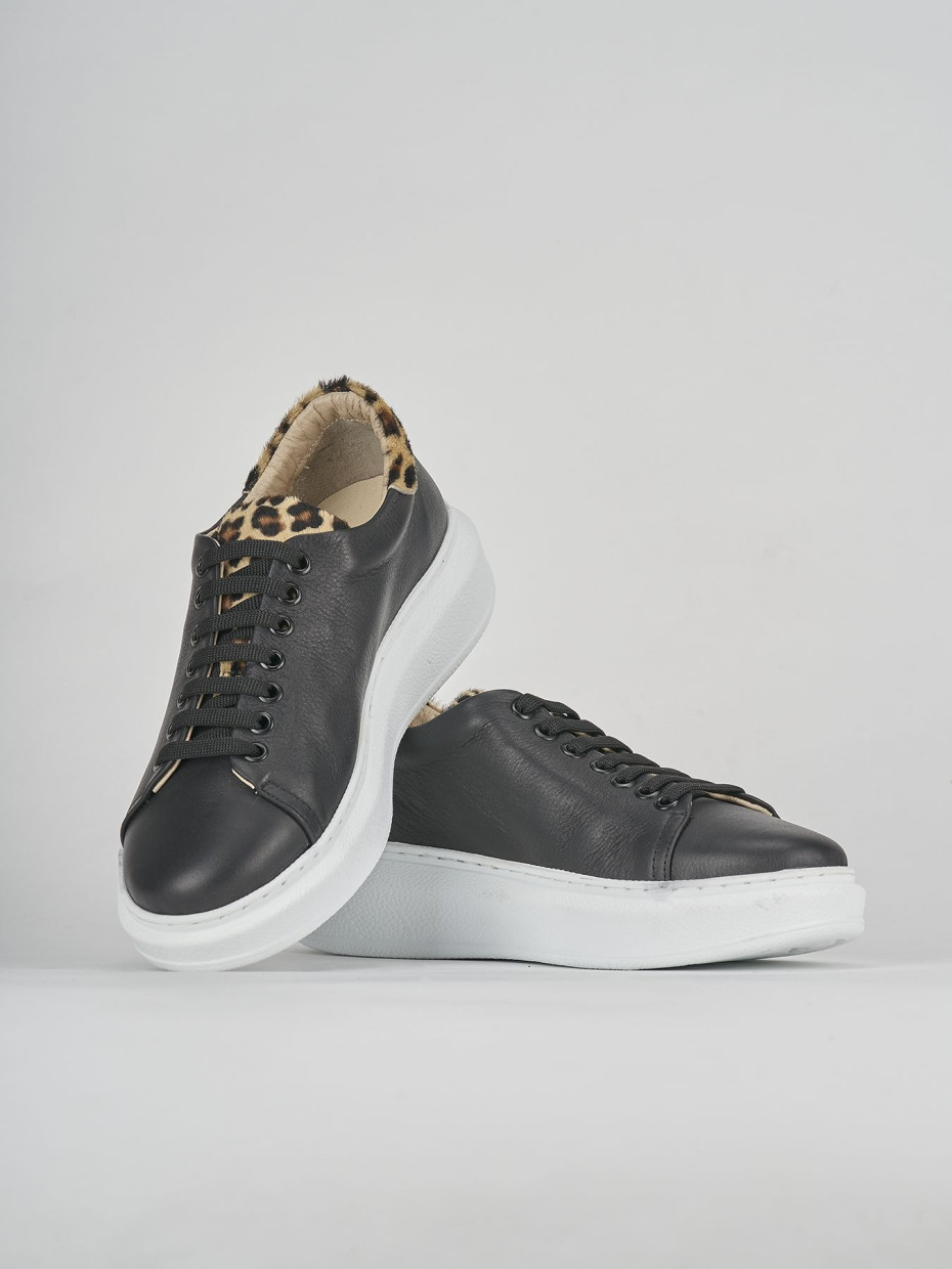 Sneakers pelle nero