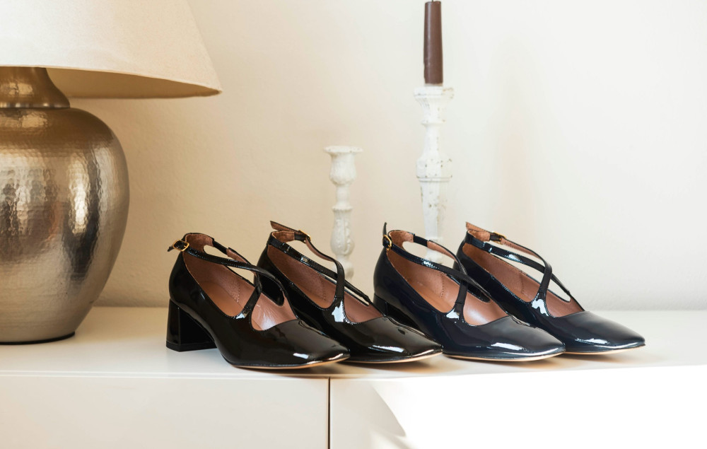 Pumps heel 5 cm black leather