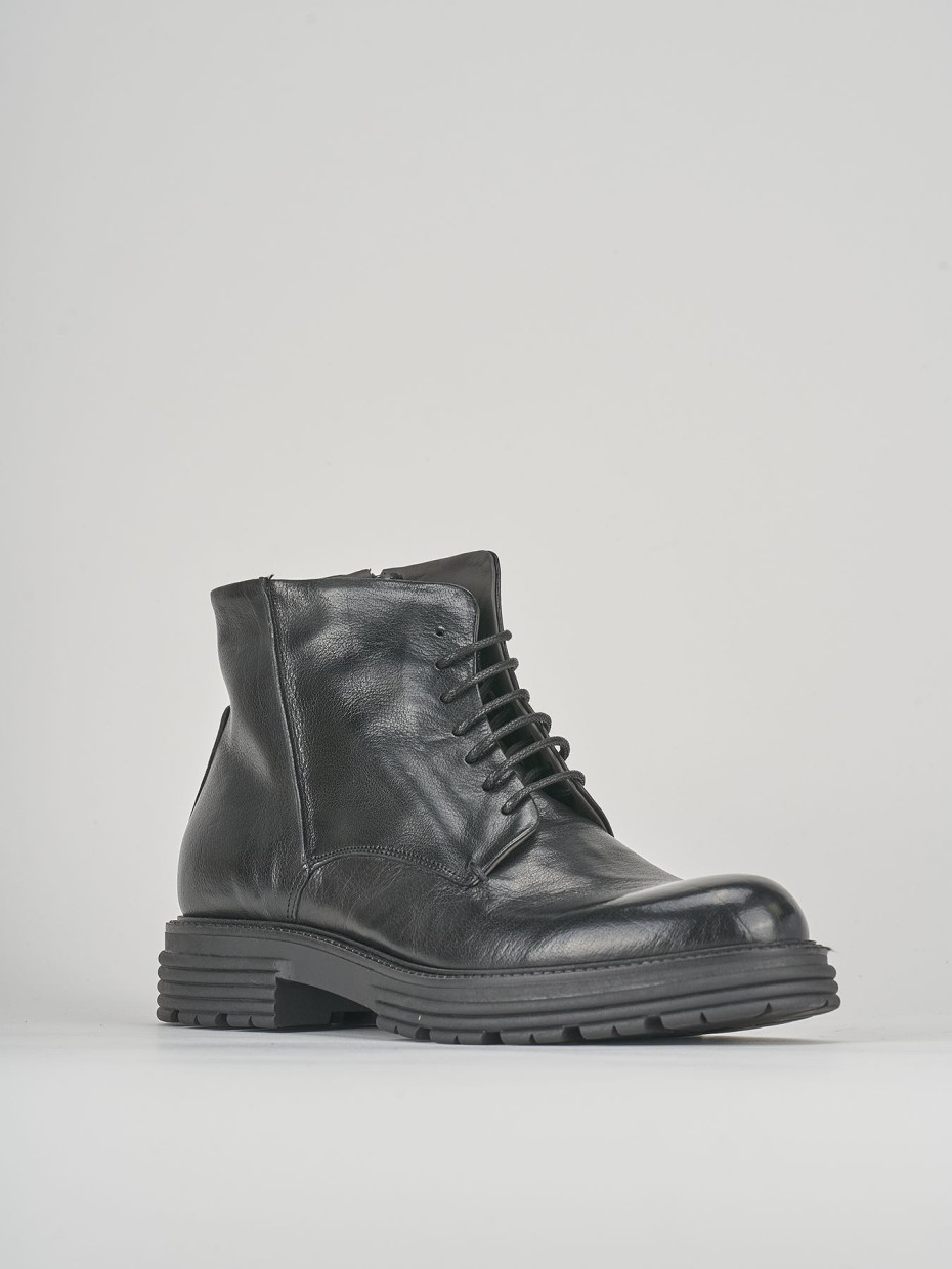 Combat boots black leather