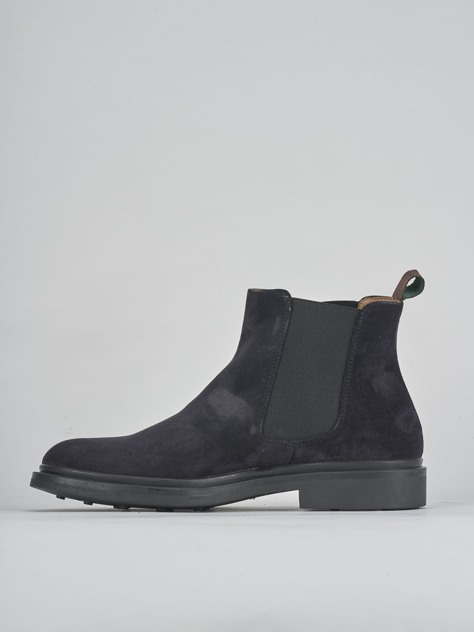 Ankle boots blu suede