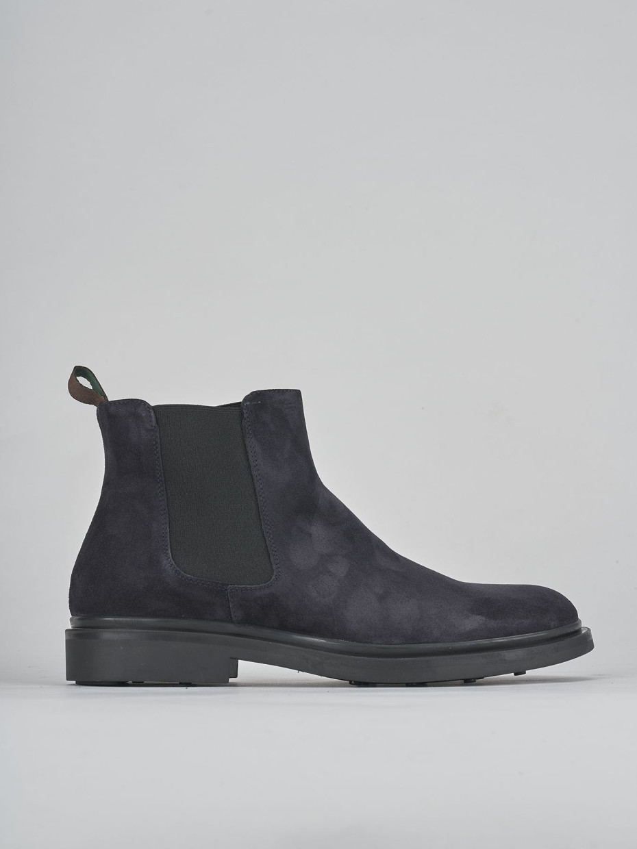 Ankle boots blu suede