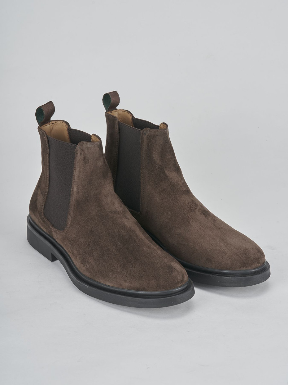 Ankle boots dark brown suede