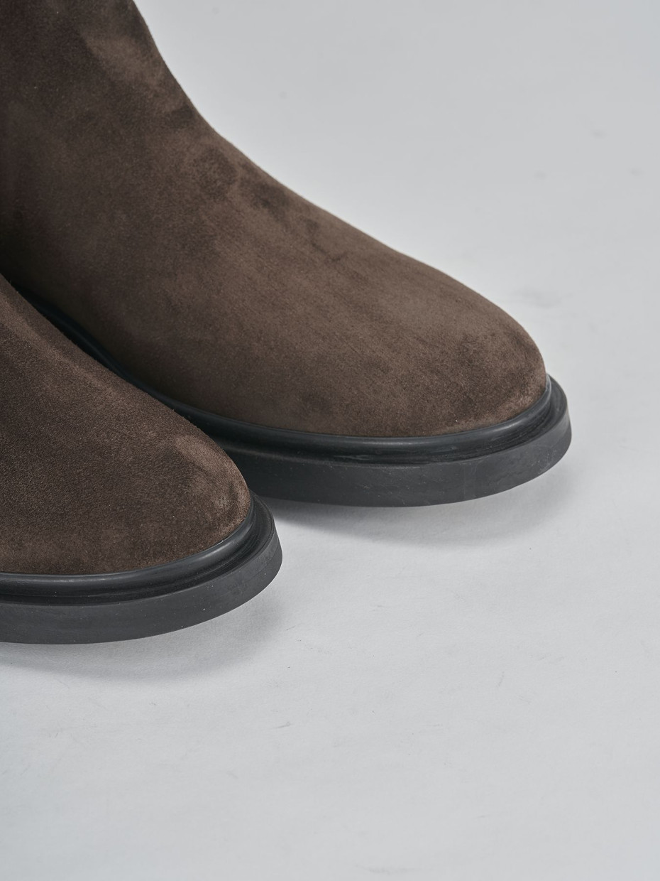 Ankle boots dark brown suede