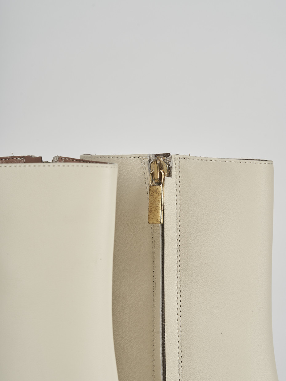 Stivaletti tacco 9cm pelle bianco