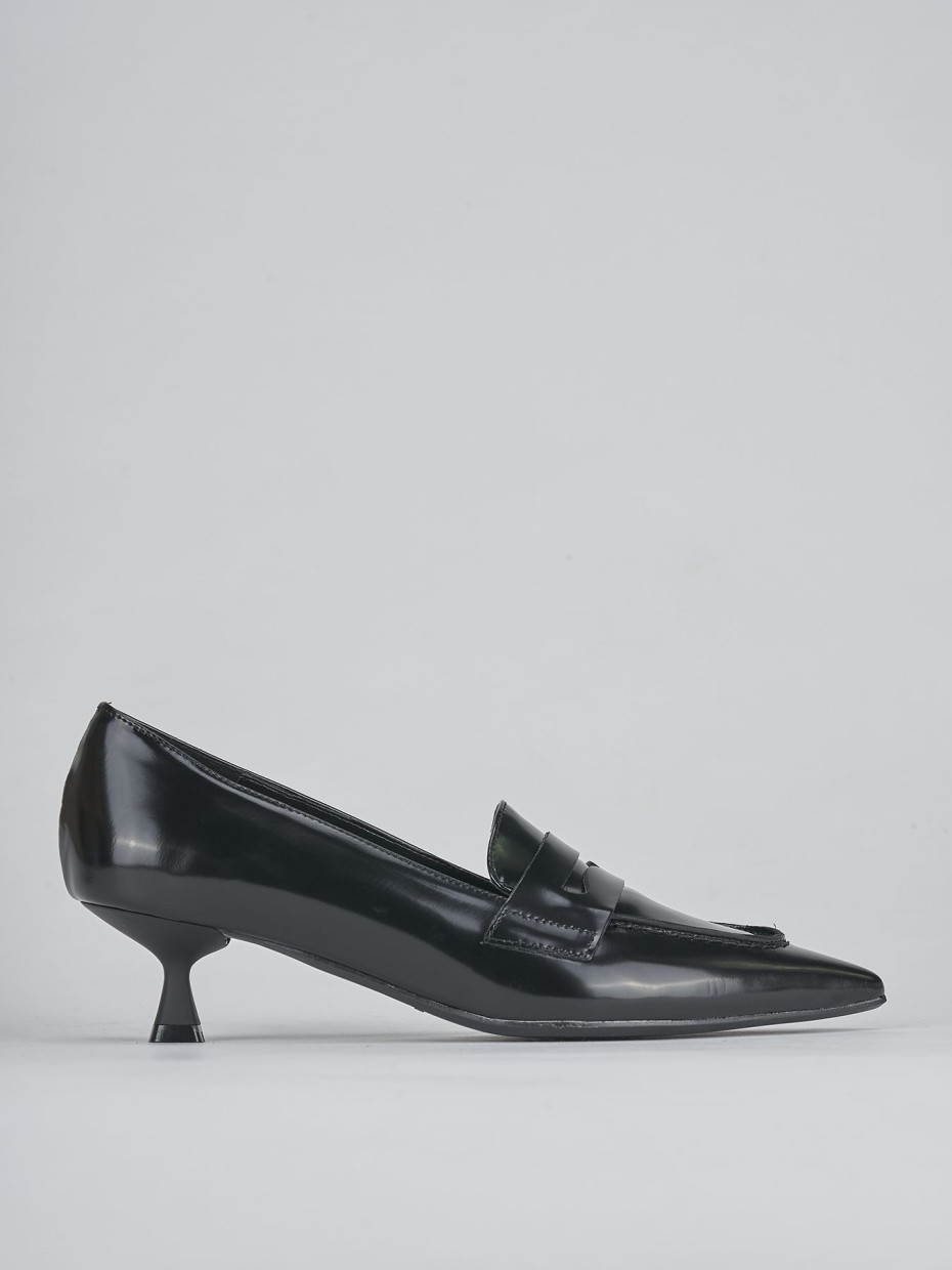 Pumps heel 5 cm black leather