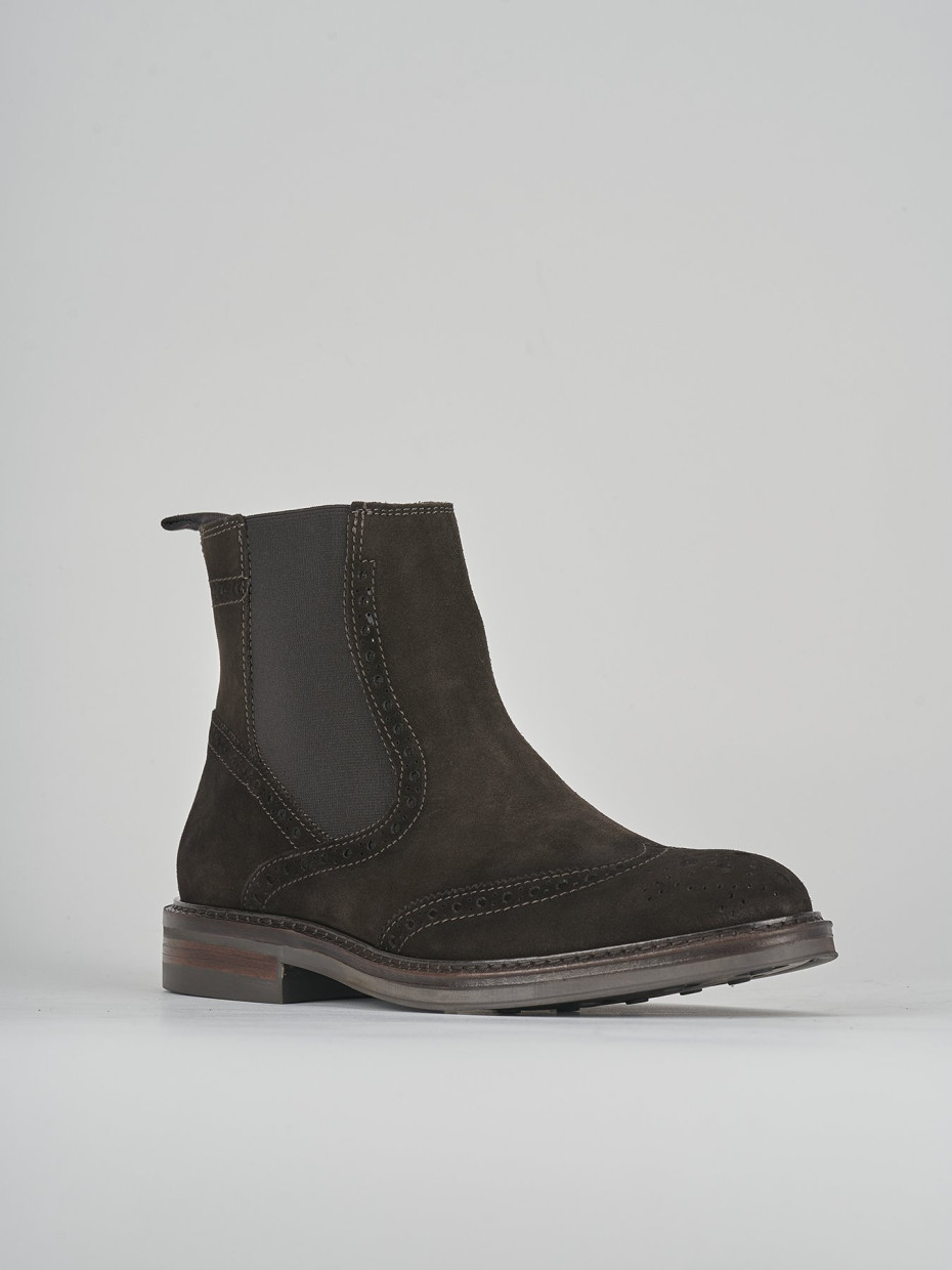 Ankle boots dark brown suede