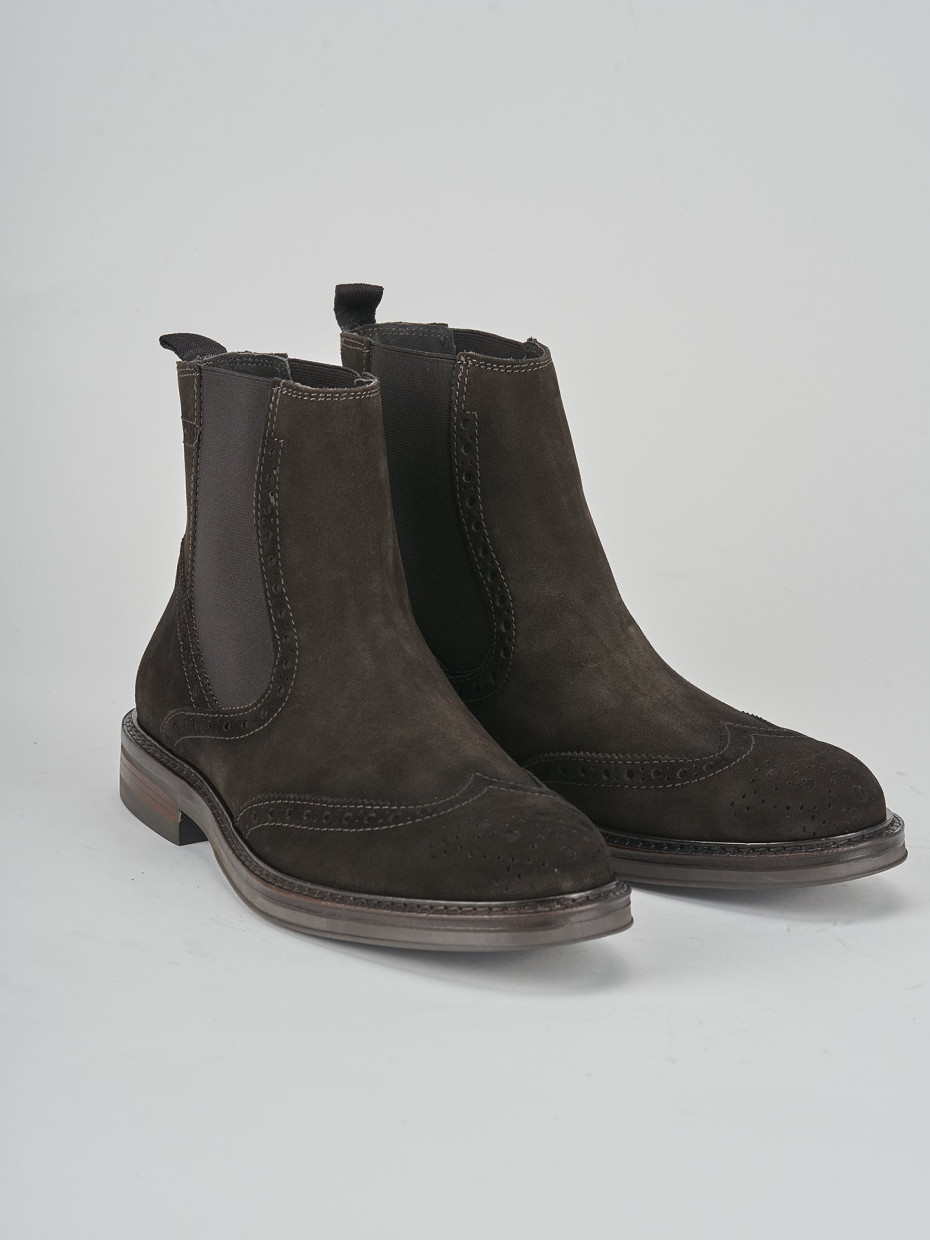 Ankle boots dark brown suede