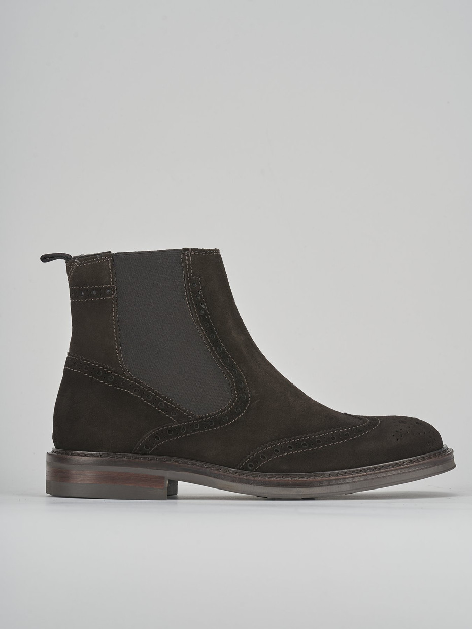 Ankle boots dark brown suede