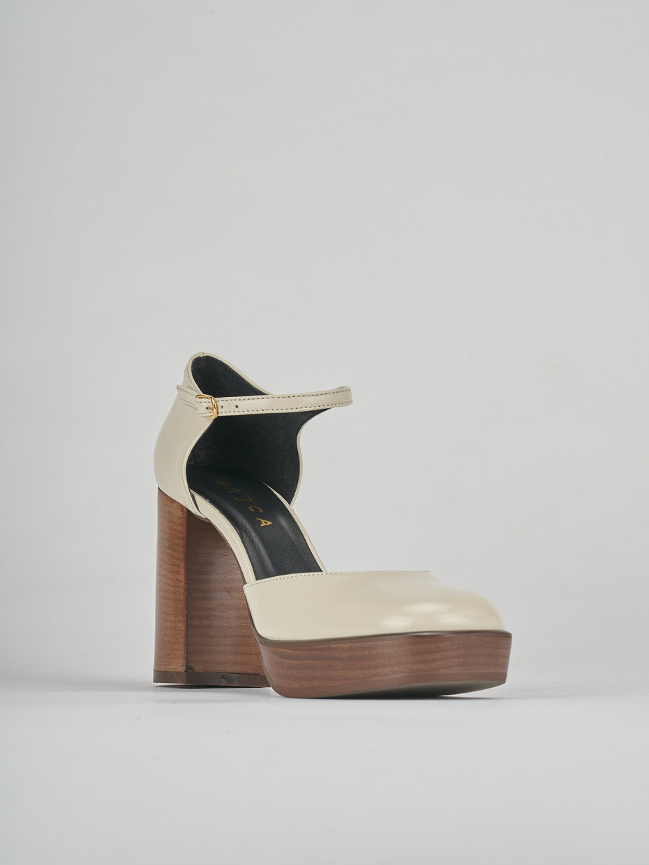 Pumps heel 9 cm white leather