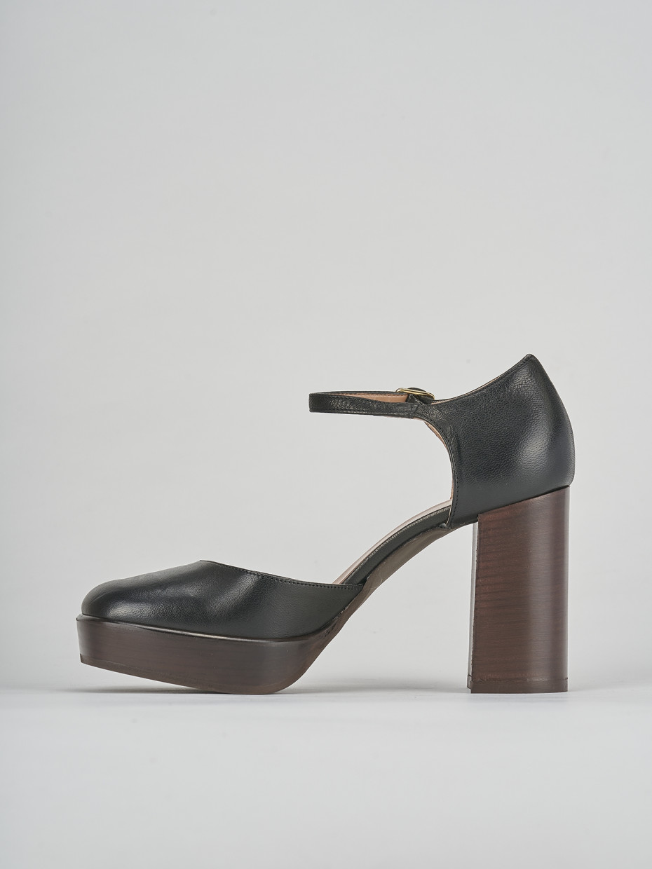 Pumps heel 9 cm black leather