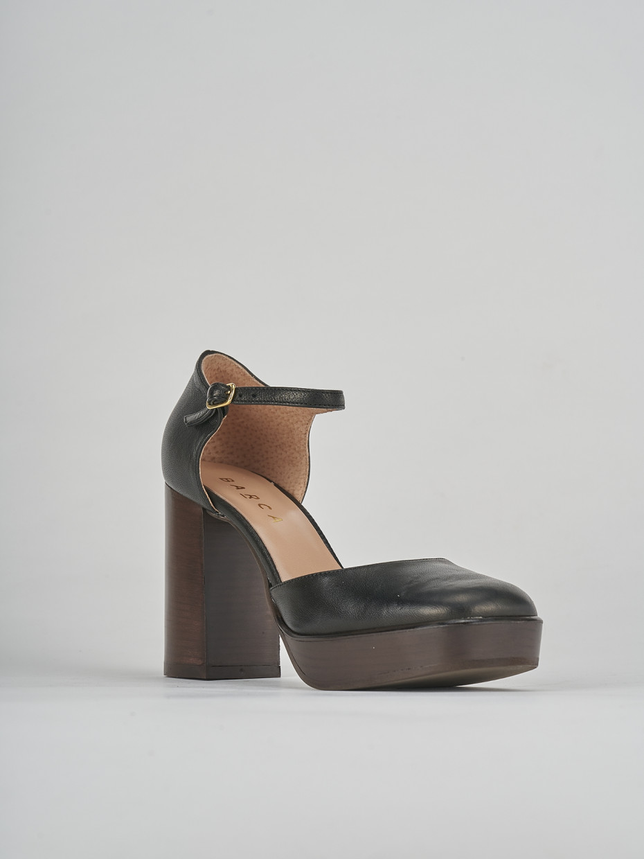 Pumps heel 9 cm black leather