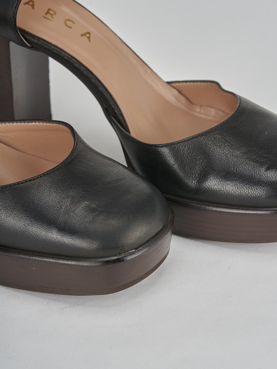 Pumps heel 9 cm black leather