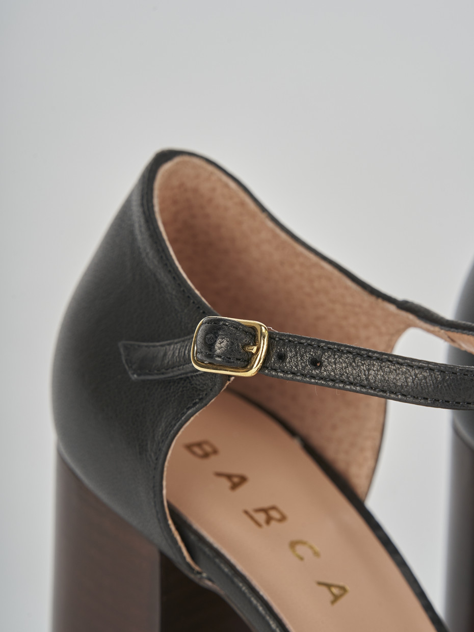 Pumps heel 9 cm black leather