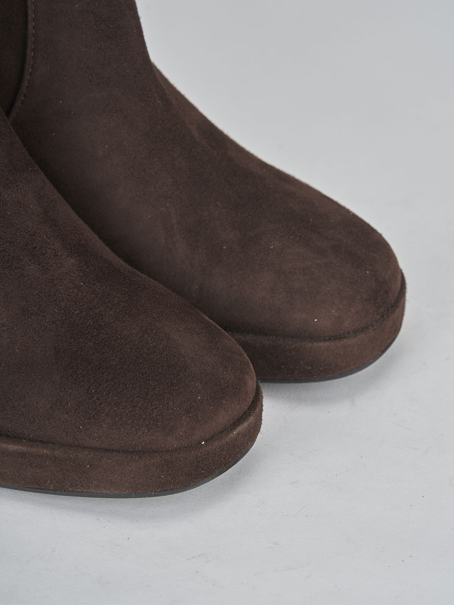 Stivaletti tacco 6cm camoscio testa