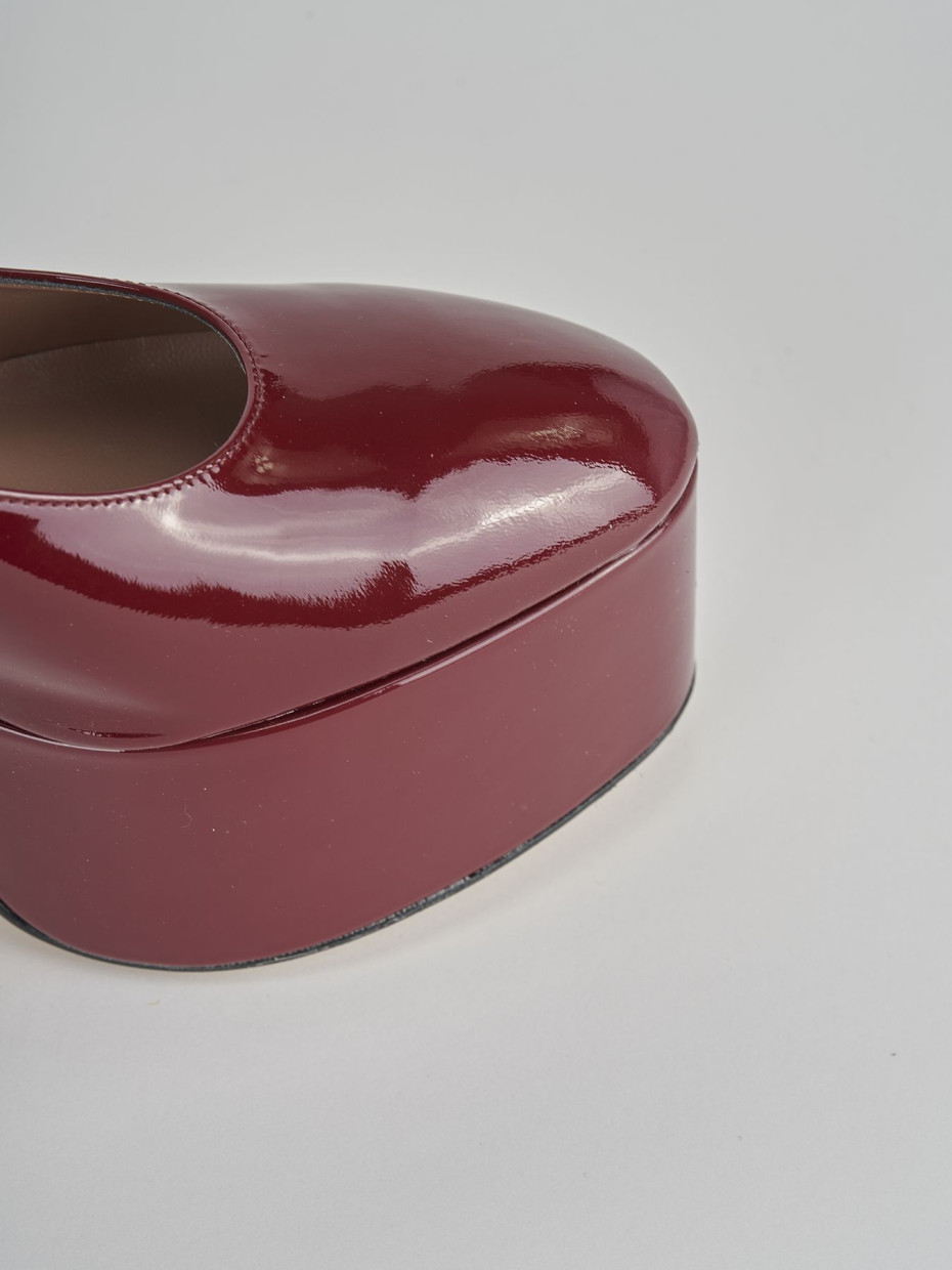 Pumps heel 8 cm bordeaux patent