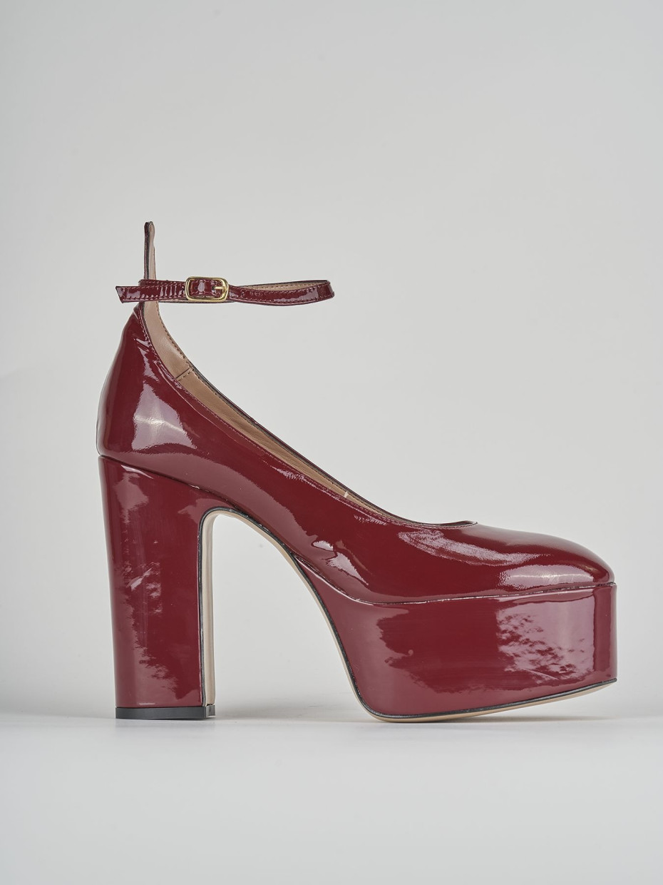 Pumps heel 8 cm bordeaux patent
