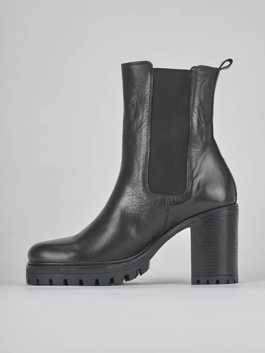 Stivaletti tacco 7cm pelle testa