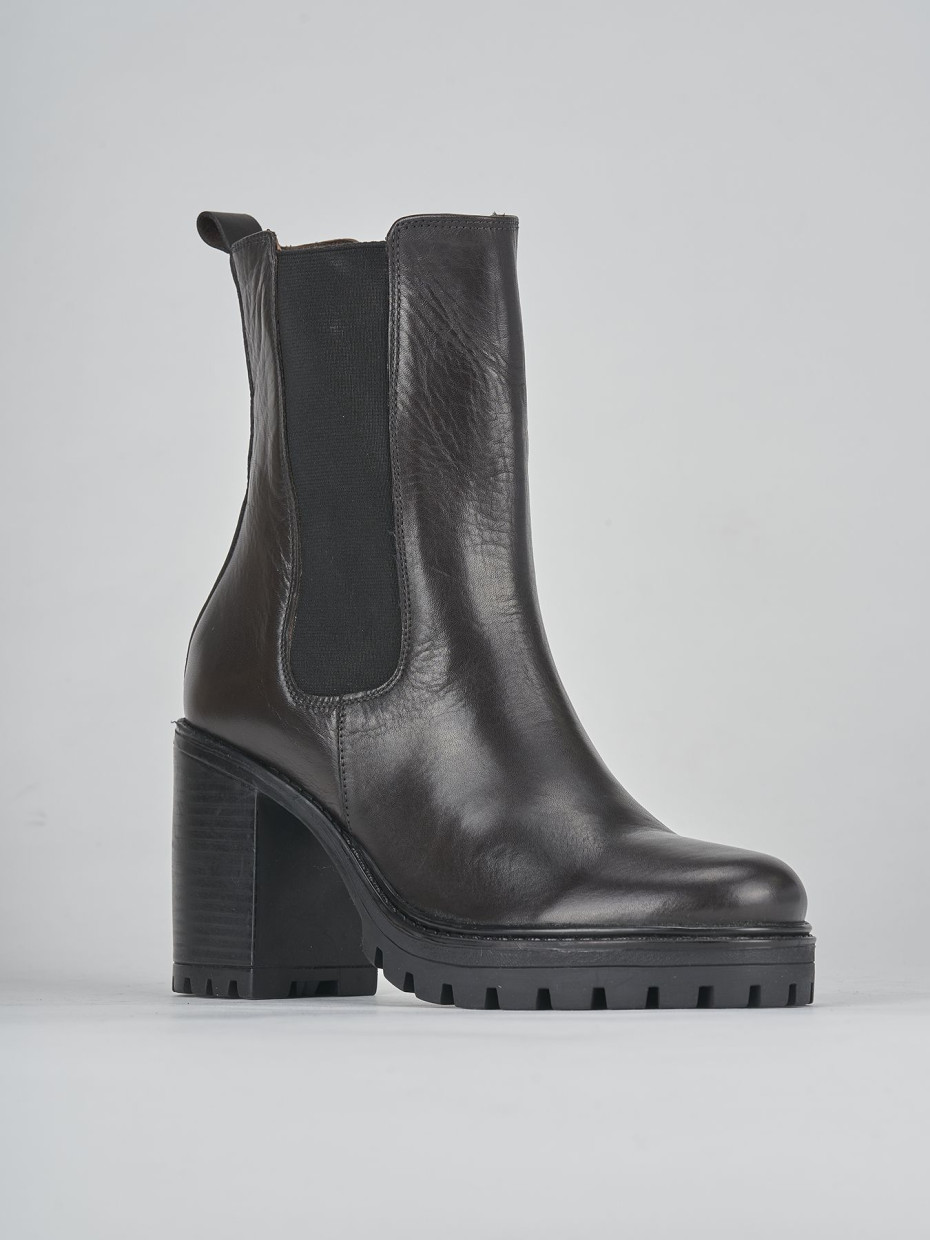 Stivaletti tacco 7cm pelle testa