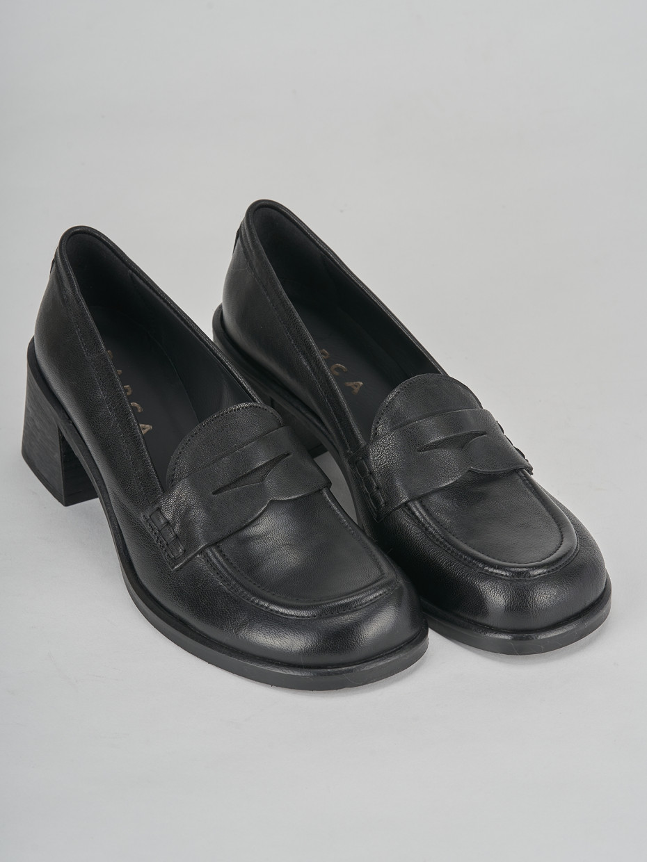 Ladies black leather loafers size 5 online