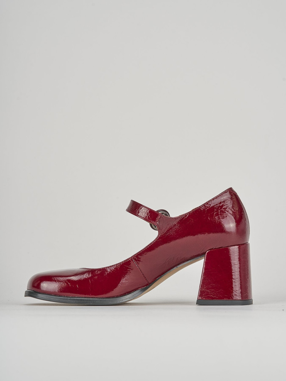 Décolleté e slingback tacco 6cm pelle bordo'