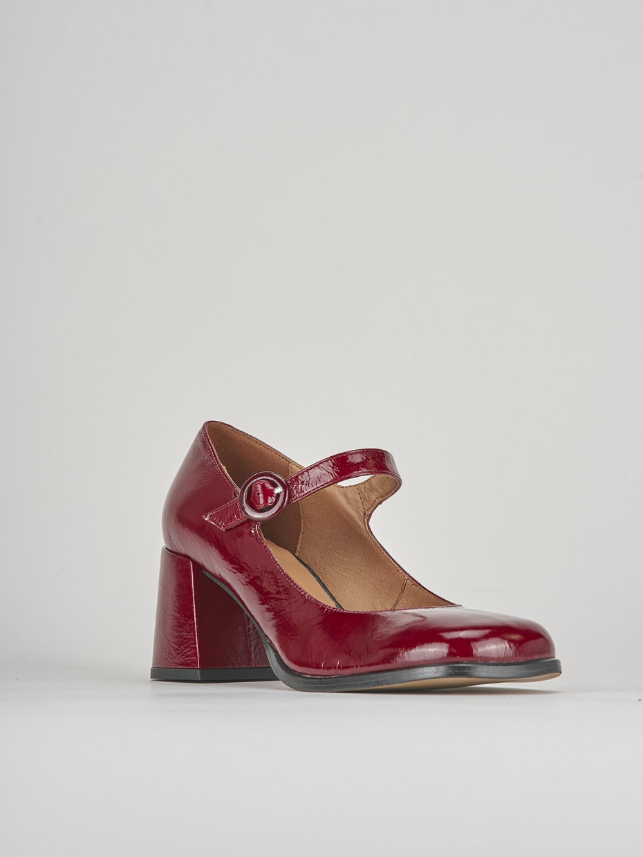 Décolleté e slingback tacco 6cm pelle bordo'
