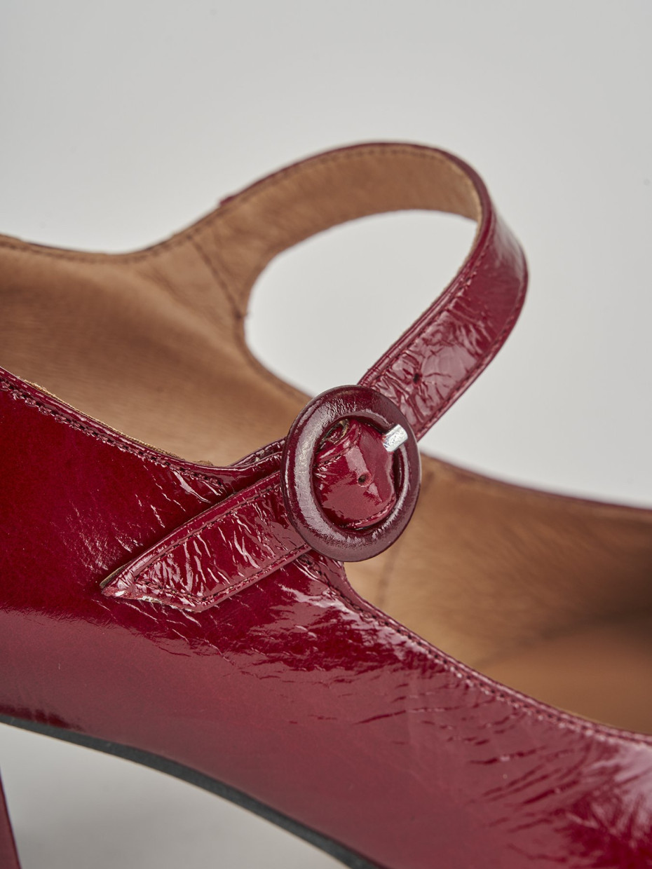 Décolleté e slingback tacco 6cm pelle bordo'
