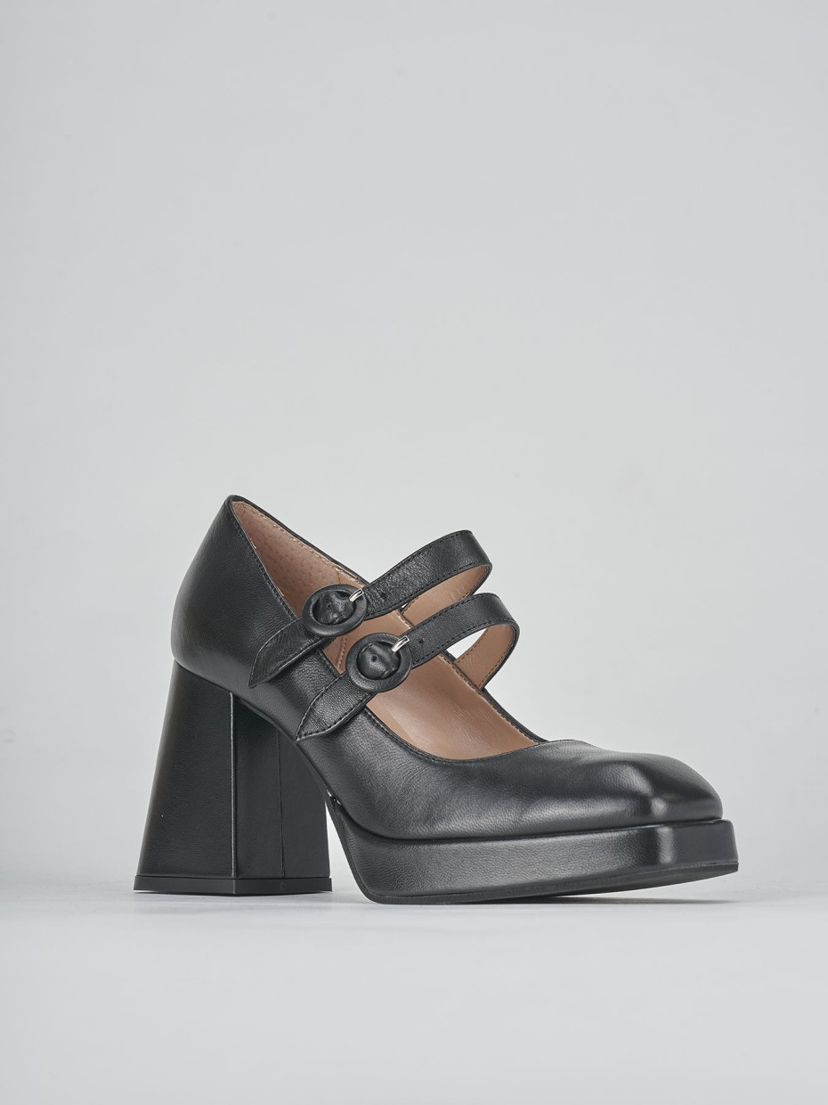 Pumps heel 7 cm black leather