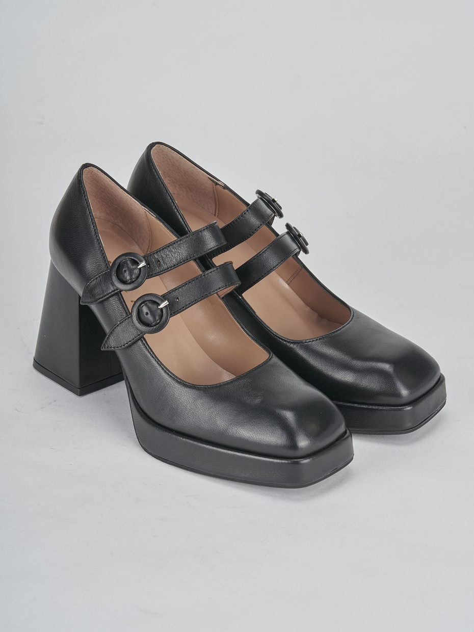 Pumps heel 7 cm black leather