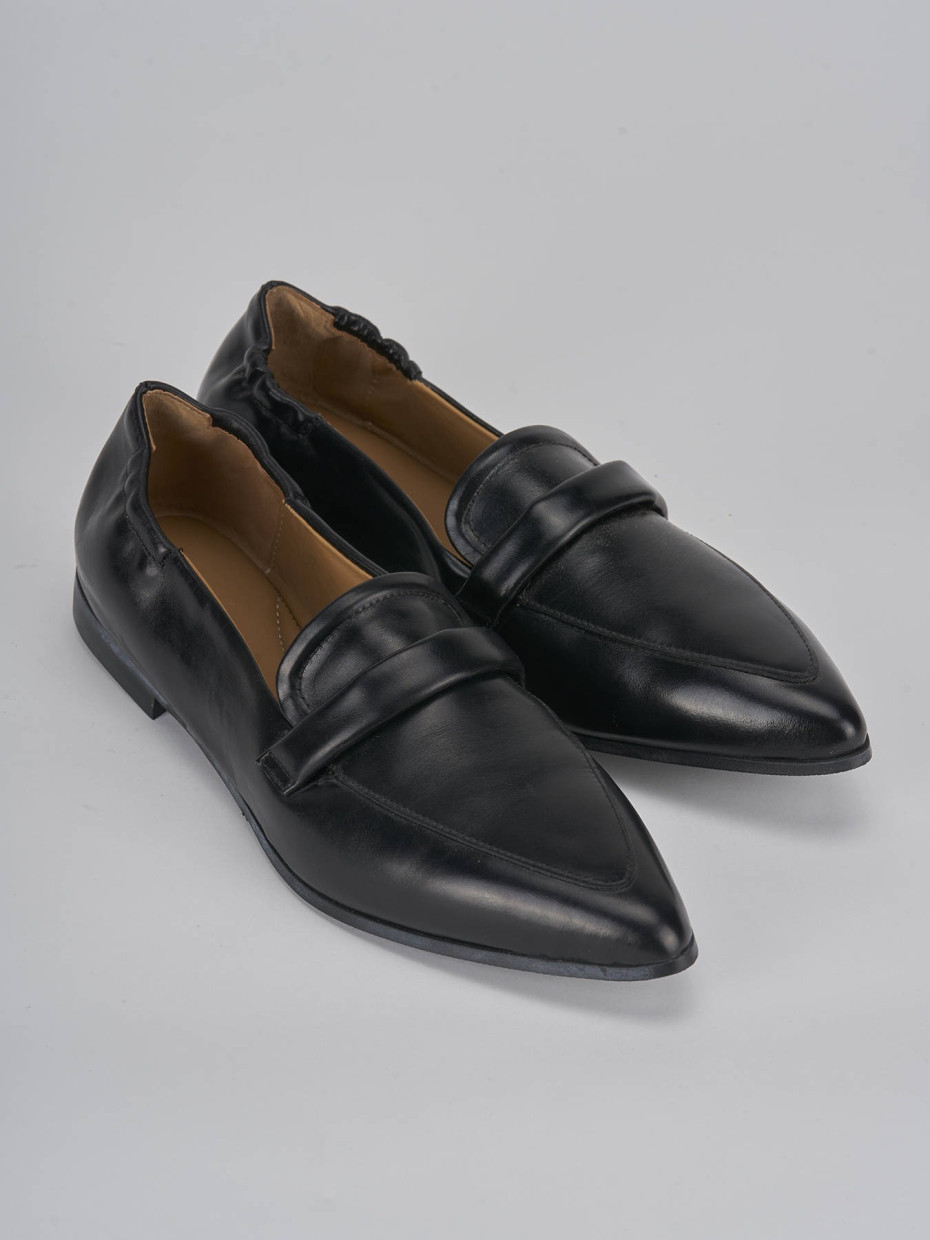 Mocassini tacco 1cm pelle nero