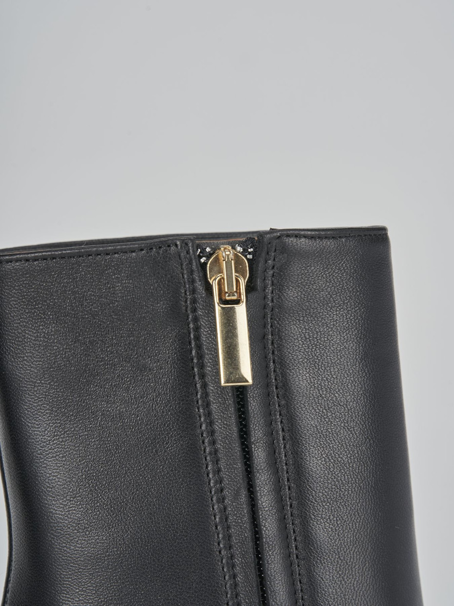 Stivaletti tacco 9cm pelle nero