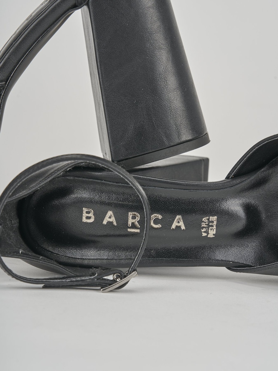 Décolleté e slingback tacco 11cm pelle nero