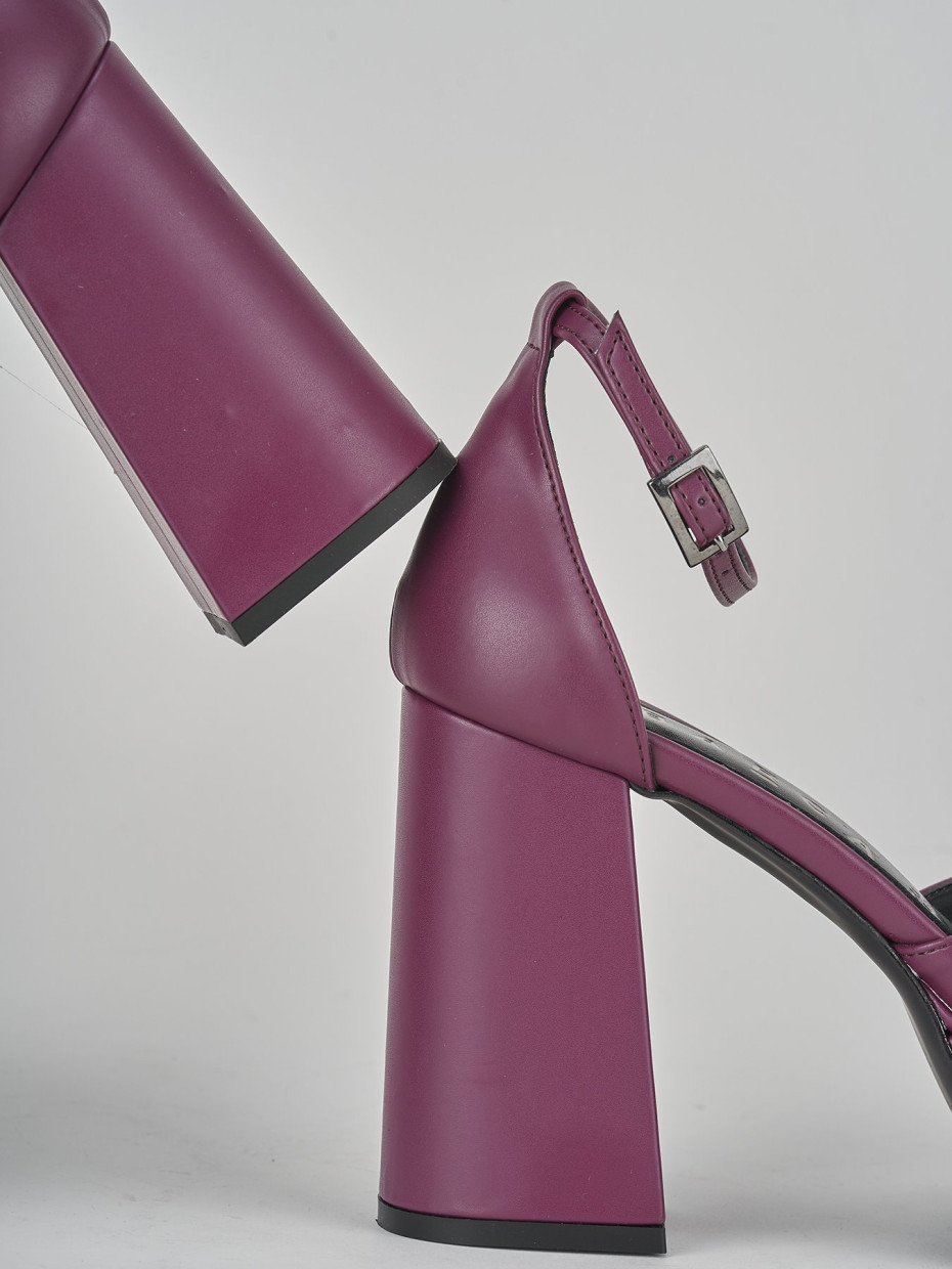 Décolleté e slingback tacco 11cm pelle viola