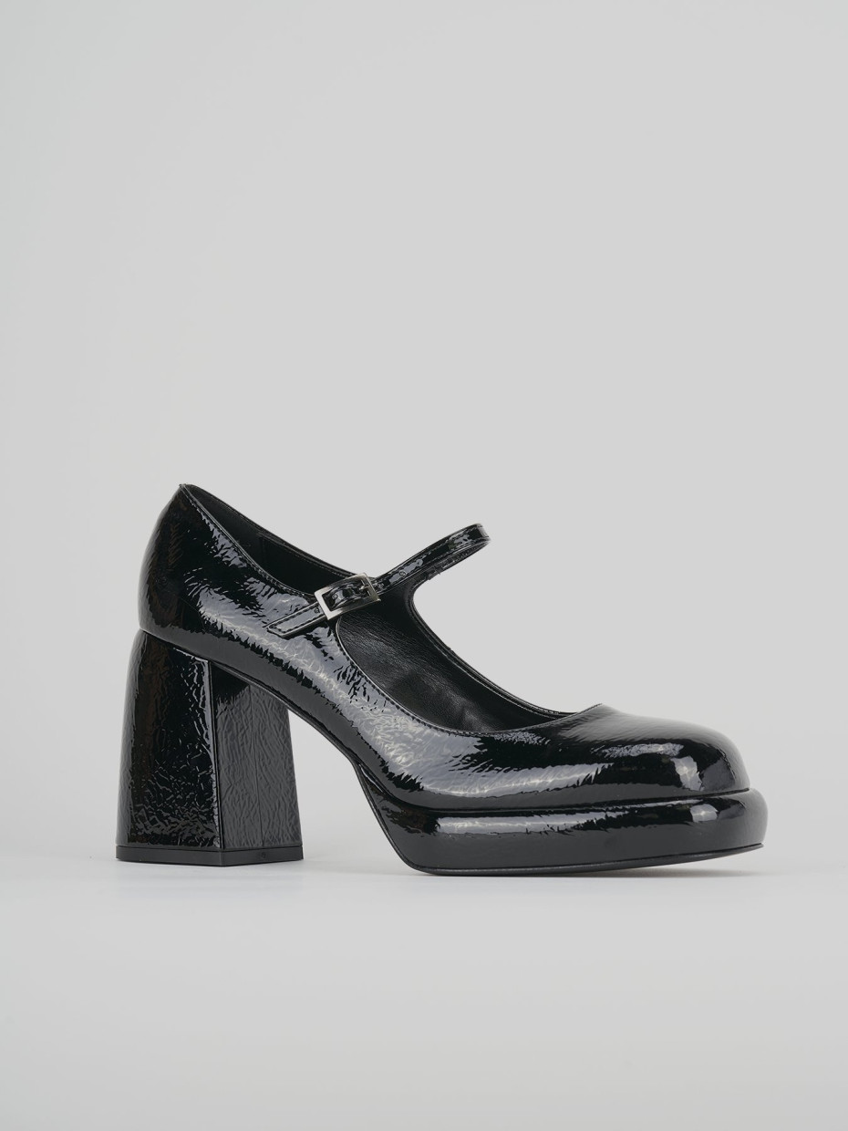 Pumps heel 9 cm black leather