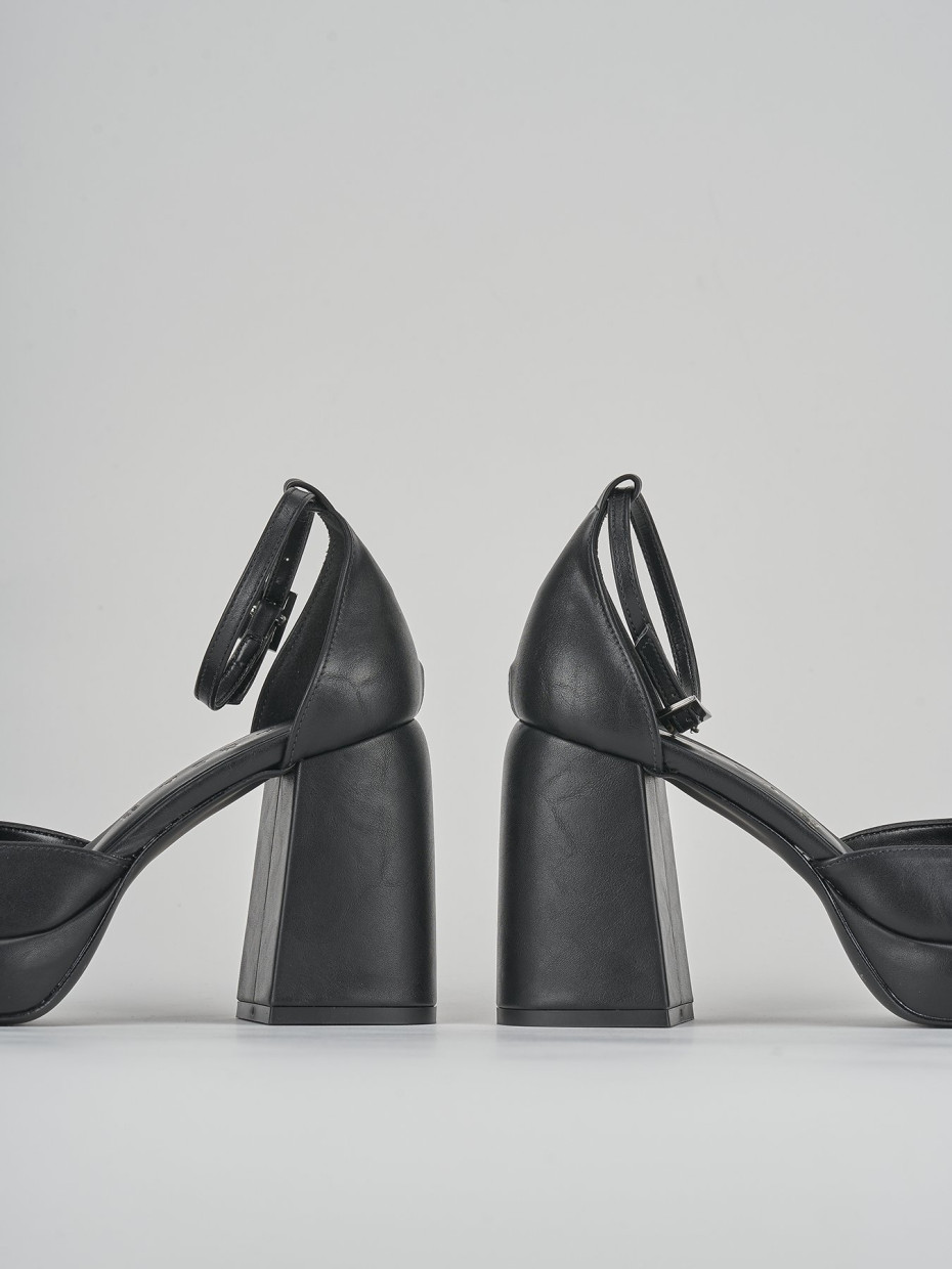 Décolleté e slingback tacco 11cm pelle nero