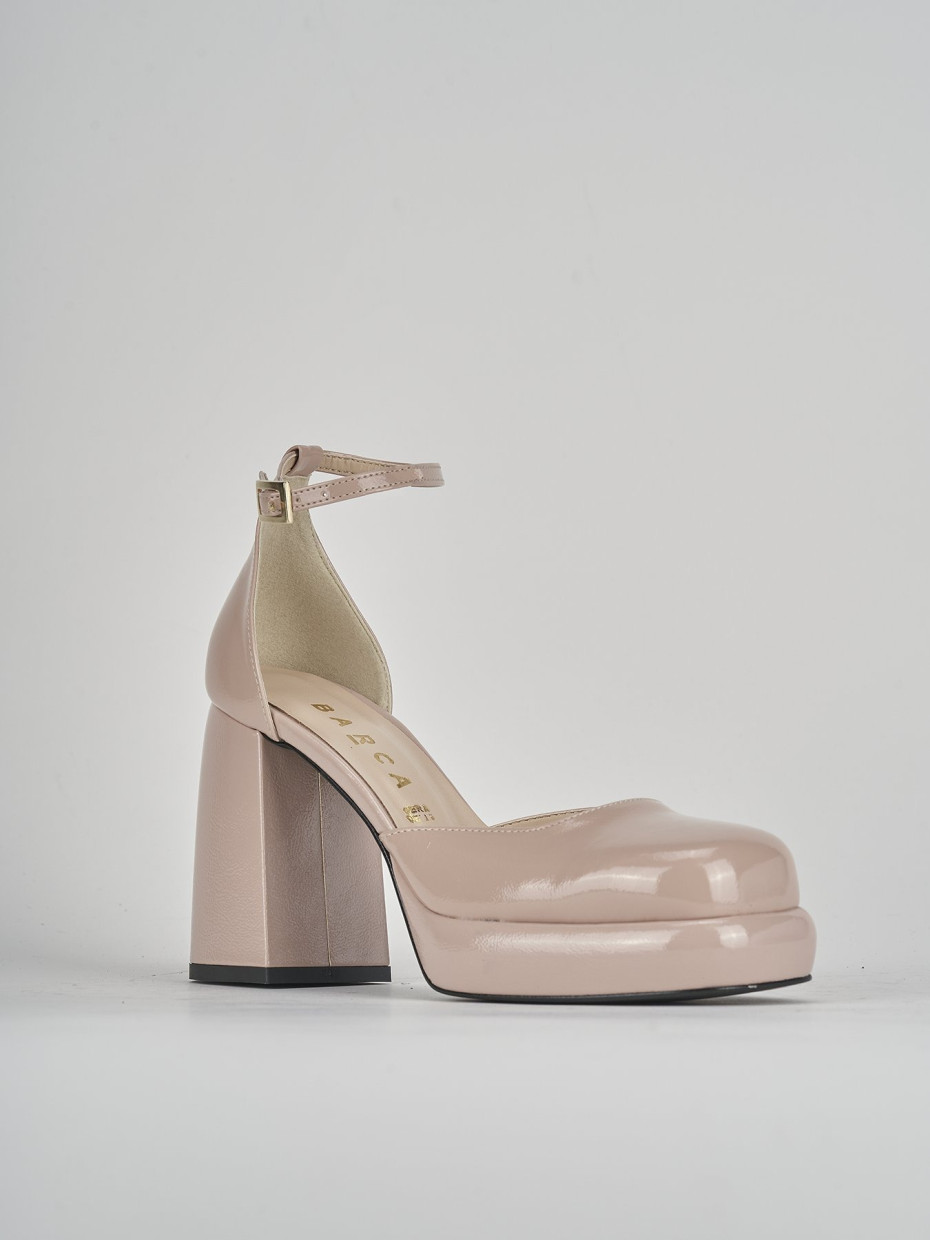 Decollete vernice beige online