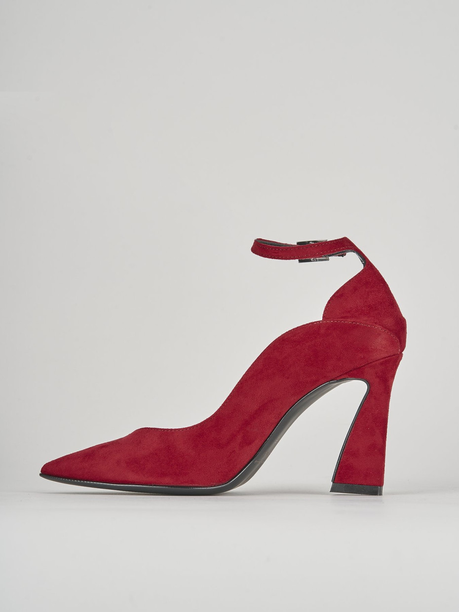 Pumps heel 8 cm red suede
